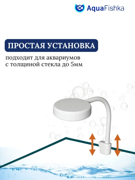 Светильник для аквариума светодиодный на прищепке 2,5 Вт