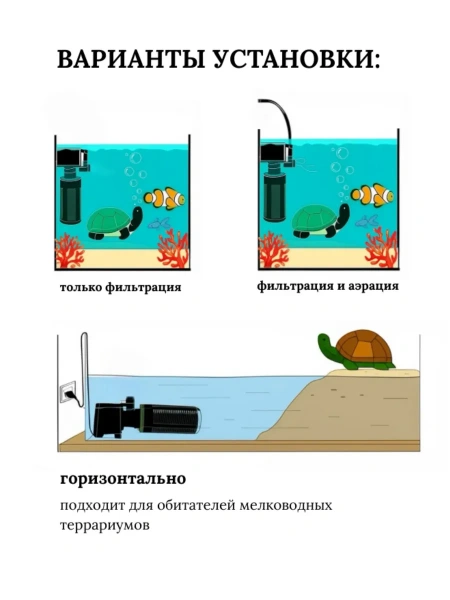 Фильтр внутренний JY-6200 для аквариума