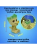 Декорация для аквариума с распылителем Грут с цветком